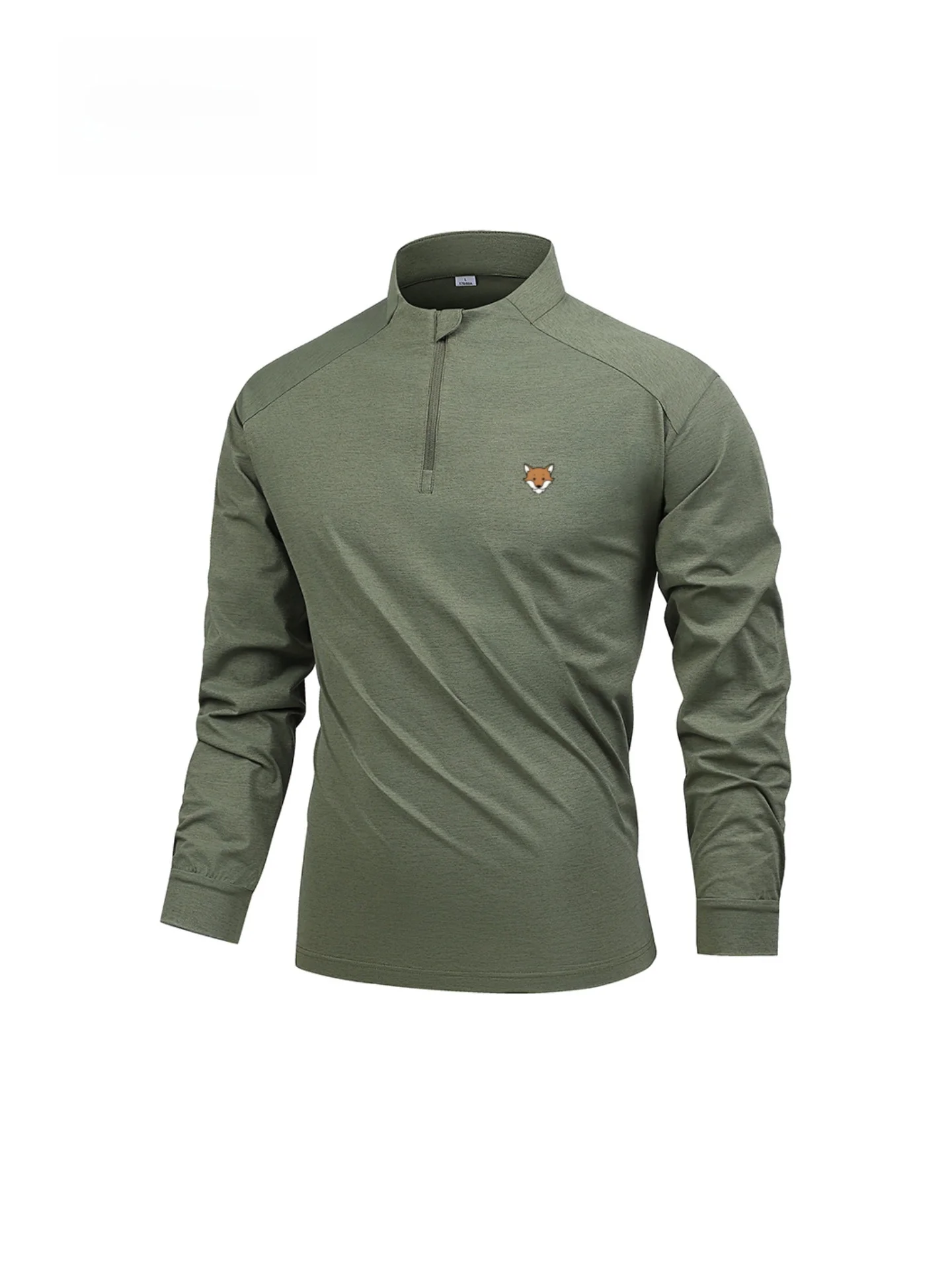 

Мужская футболка с длинным рукавом и высоким воротником на молнии для занятий спортом на открытом воздухе, фитнеса, бега, баскетбола, тренировок