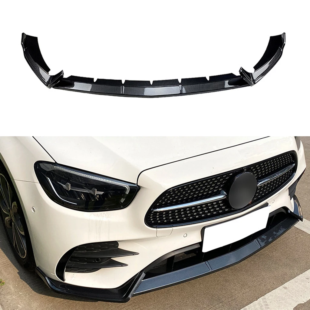 

Front Bumper Lip Spoiler Diffuser Splitters Body Kit Aprons Cover Guard Trim For Mercedes-Benz E-Class W213 E260 E300 2021-2023