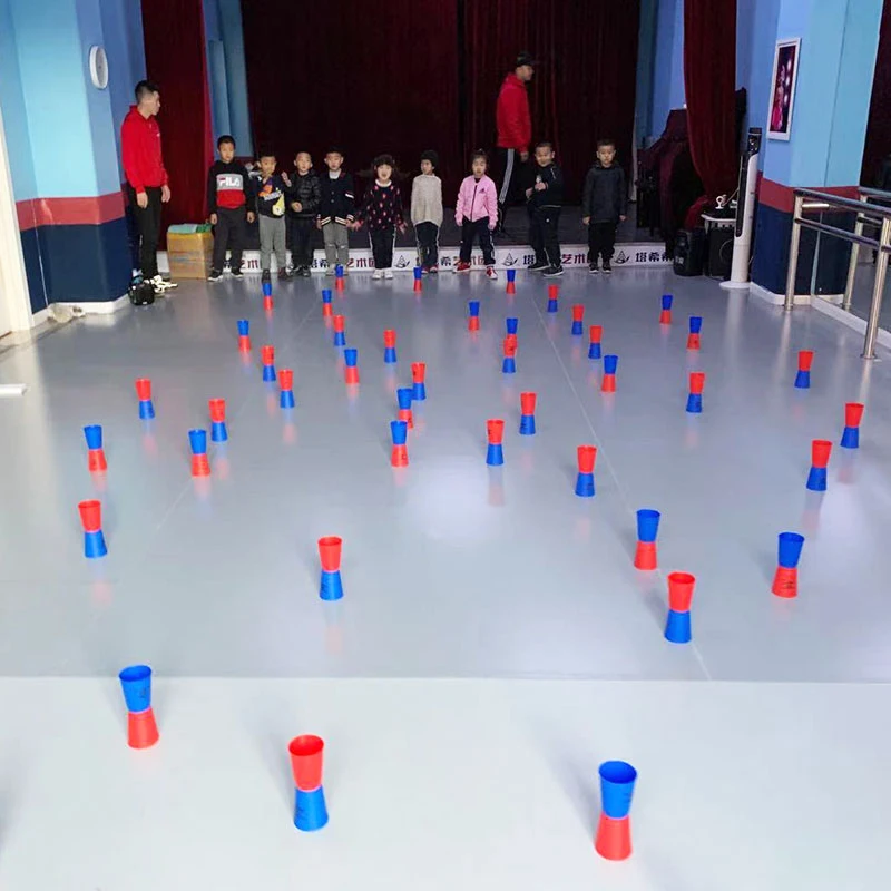 Juguetes con tapa para deportes al aire libre para varias personas, juego divertido para niños, lanzadera para correr, cono de agilidad, equipo deportivo de coordinación corporal