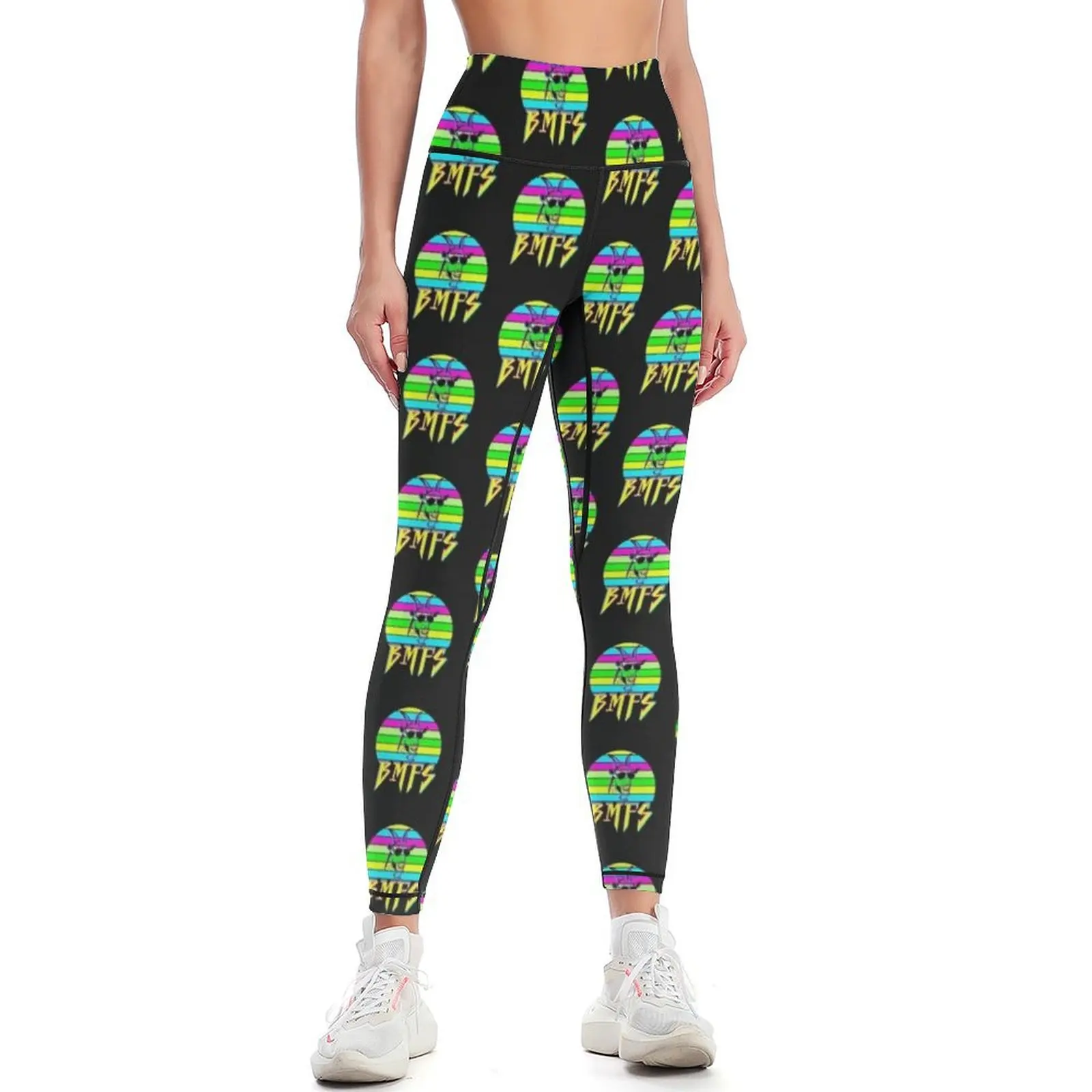 

BMFS 80's Neon Goat Leggings Women sportwear gym's clothing jogging pants Womens Leggings