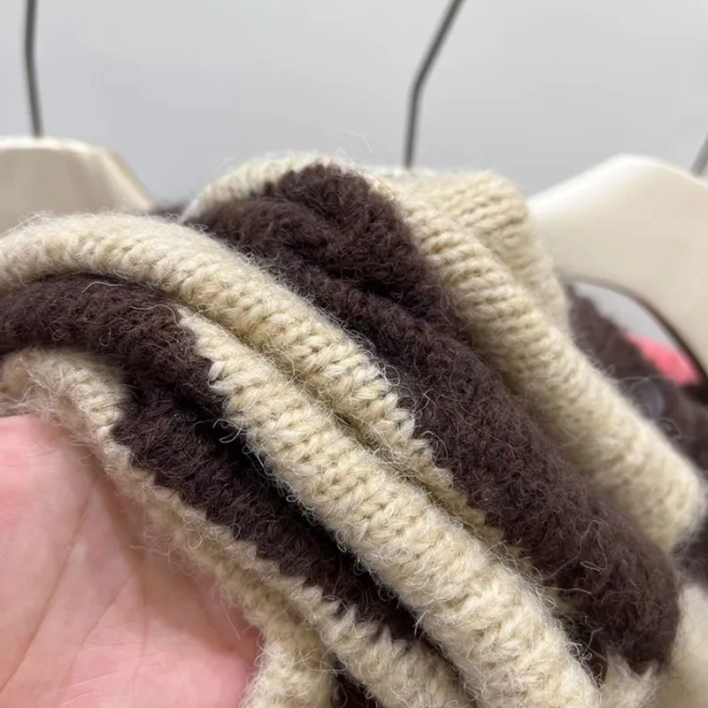 ลายเสื้อสเวตเตอร์ถักผู้หญิงนุ่มถักหลวม Fit อ่อนโยนขี้เกียจสไตล์ All-Match Ulzzang CLASSIC Coats เสื้อกันหนาวฤดูใบไม้ร่วงฤดูหนาวทุกวัน