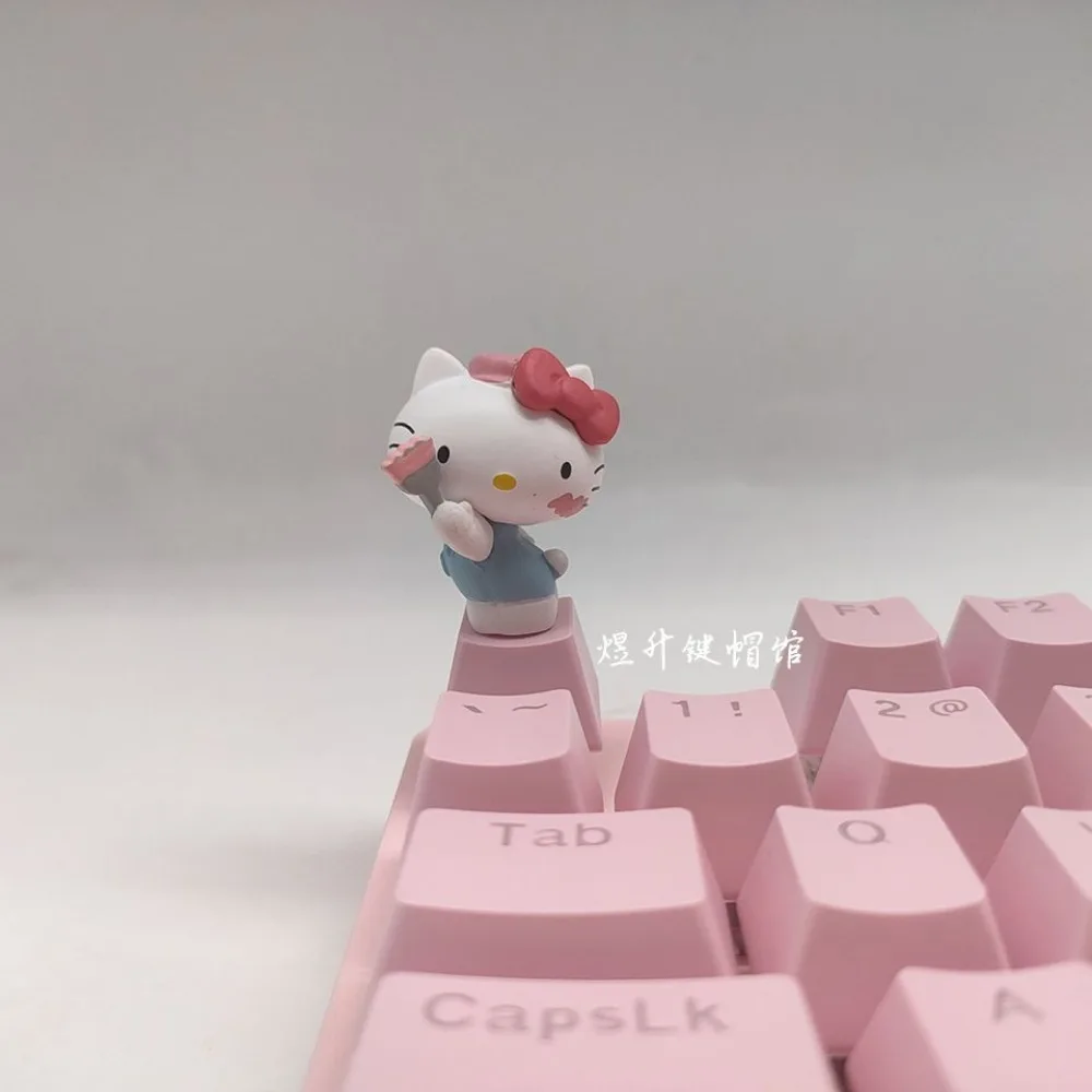 New Sanrio Kawaii Cinnamon Keycap Mechanical Keyboard Cap Hello Kitty My Melody Mx Axis Personalized Cartoon Esc Diy Keycap Gift