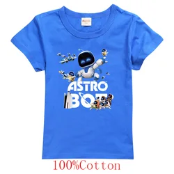 Game ASTRO BOT T-Shirt Kids Cartoon T Shirts for Boys ASTROBOT Graphic Tees Toddler Girls Short Sleeve Tshirt Children Clothing