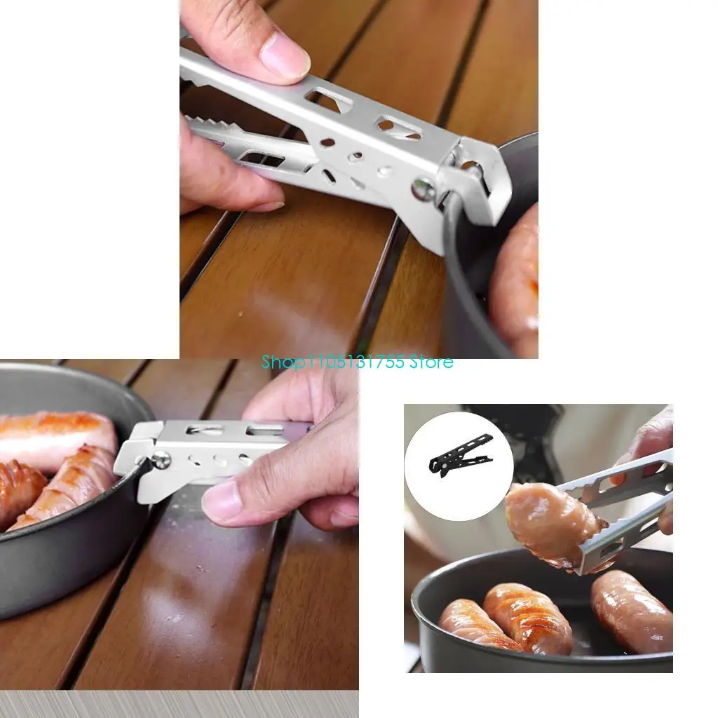 

K0EF Compacts Heatproof Pans Clamps Portables Cookware Tool Camping Pot Clamps,for Safe Handling During Campfires Meals