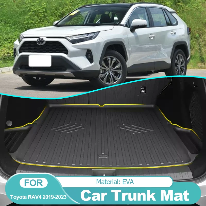 Car Rear Boot Cargo Liner Tailored Trunk Mat Floor Tray Carpet Pad Car Accessories for Toyota RAV4 MK5 2023 2021 2020 2019~2022