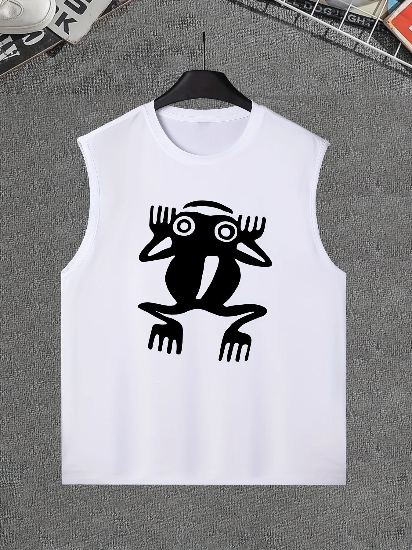 

Персонализированный повседневный жилет с принтом лягушек