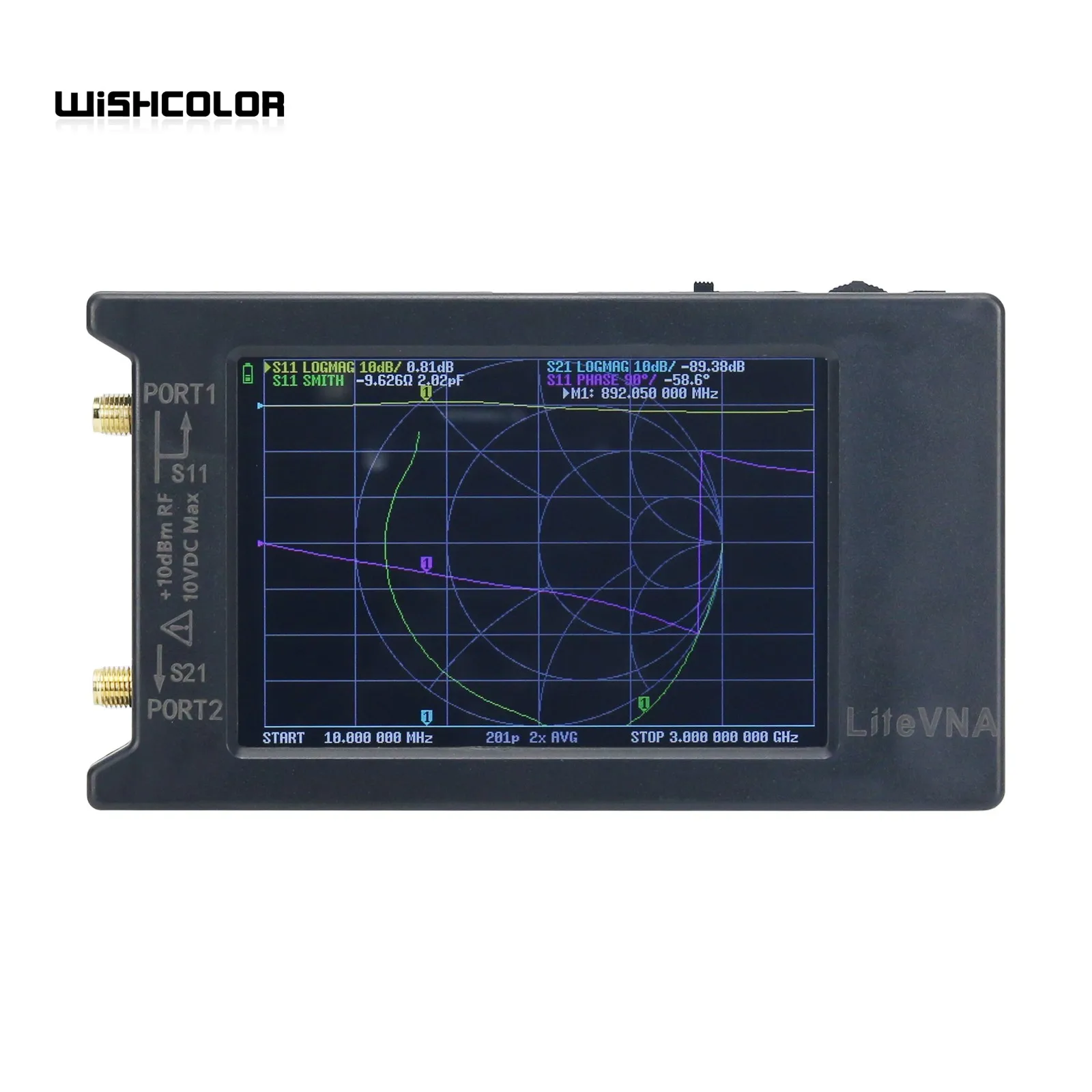 Wishcolor LiteVNA-64 50KHz-6.3GHz Vector Network Analyzer VNA Antenna Analyzer with 3.95