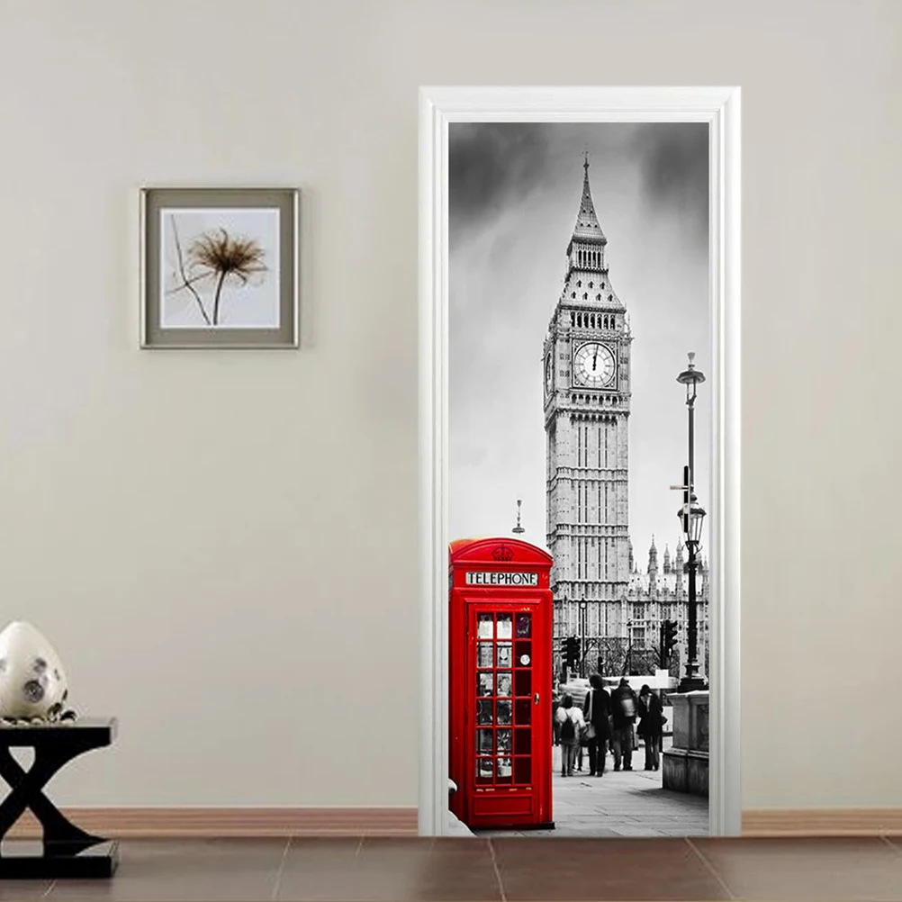 

3 D Entryway Wall Decor Waterproof Door Stickers Decal Aesthetic Room Decoration