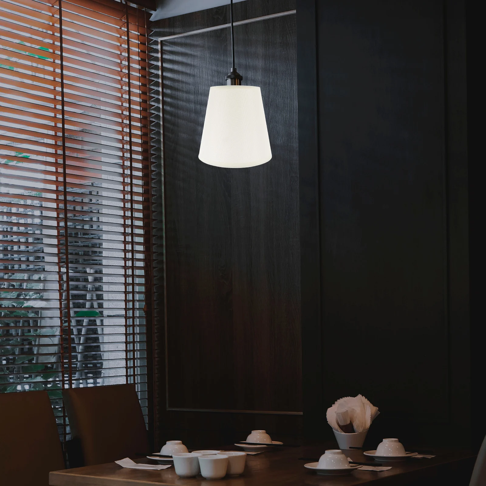 النسيج الظل ل الجدول مصباح أرضي الجدار ضوء الثريا كليب على القماش غطاء المصباح المنزل مكتب غرفة نوم الإضاءة التبعي #1