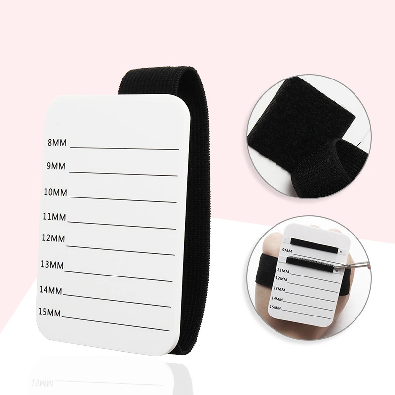 Grafting Eyelash Board with Strap False Eyelash Tray Acrylic Eyelash Extensions Holder Display Scale Plate Lashes Makeup Tool