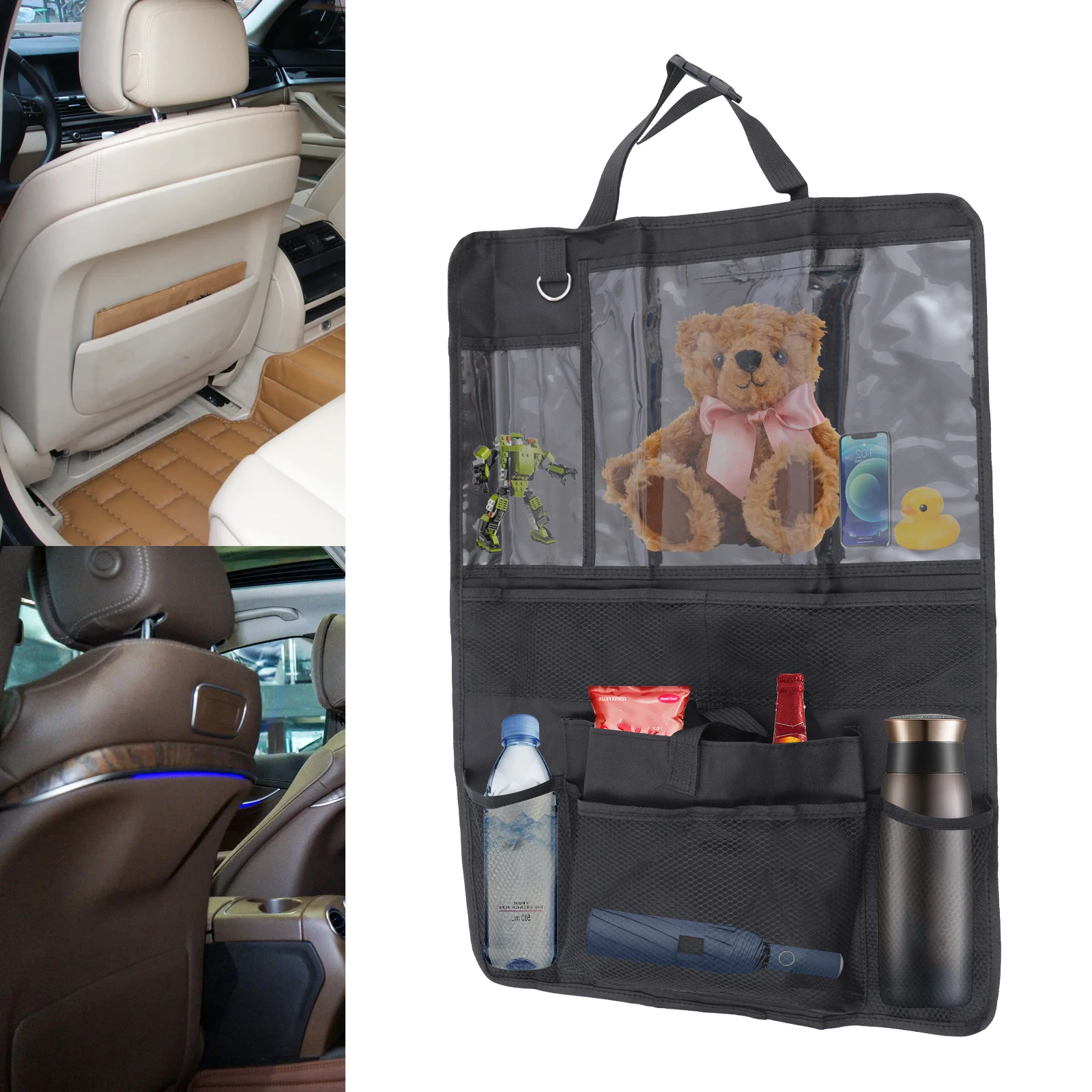 Premium Backseat Organizer, Heavy Duty Back Seat Protector, Durable Backseat Car Organizer