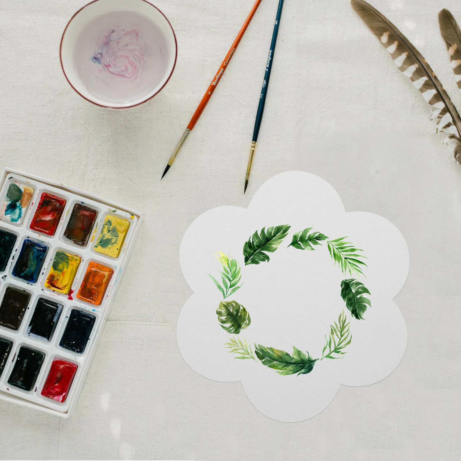 

8pcs Oil Painting Panel Premium Canvas Board Wood Material Blank Art Drawing Board For Acrylic Paint Creative Sketchpad Painting