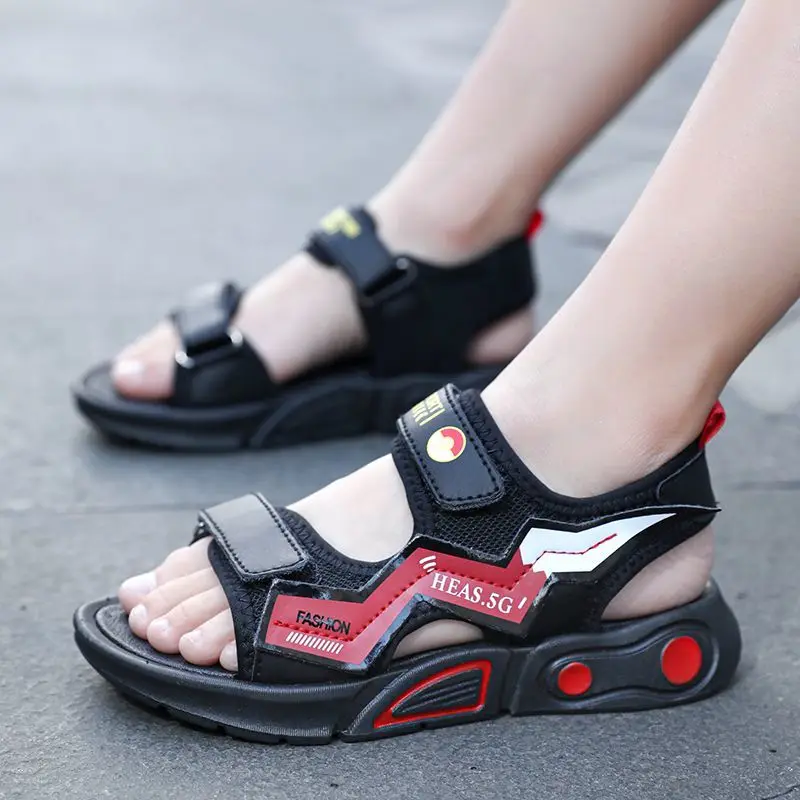 2026年ニューモデル-男の子用サンダル-スポーツ-アウトドア-ビーチサンダル-滑り止めソール-キッズ-オープントゥ-夏用-カジュアルシューズ