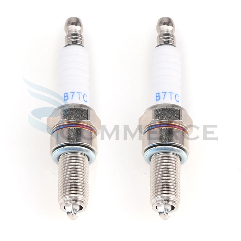 2 Pcs Motorcycle spark plug B7TC for CR7E CR7EIX CPR7EA-9 CPR8EA-9 CPR8EAIX-9 96067 CR8E CR8EIX IU24 IU22 UR4DC UR6DE PRG6HCC