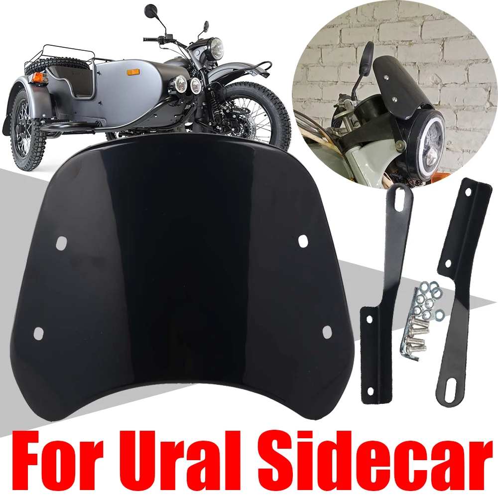 For Ural Mir Gear Up Announces Corsa Gallery Sidecar Accessories Retro Windscreen Windshield Wind Screen Deflector Cover Parts