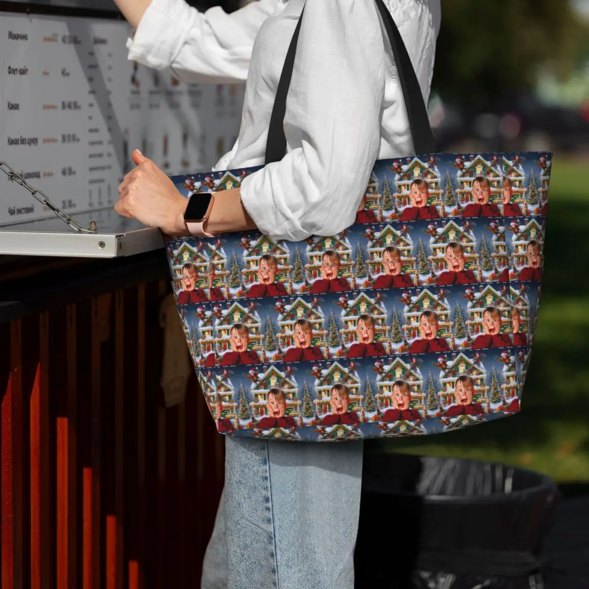 

Home - Comedy Film Home Alone Funny Beach Tote Bag Sport Gym Yoga Duffle Large Tote Bag Women Travel Bag Fitness bag