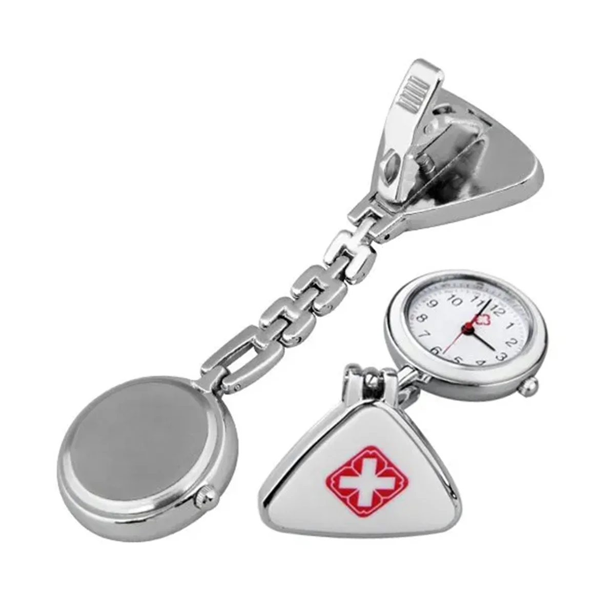 A96Q-Clip Nurse Doctor Pendant Pocket Quartz Watch Triangle Nurse'S Table