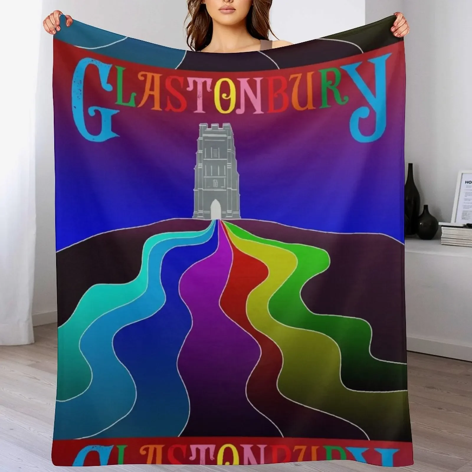 Glastonbury Throw Blanket Spring Fall Cozy Throw Blanket for Couch