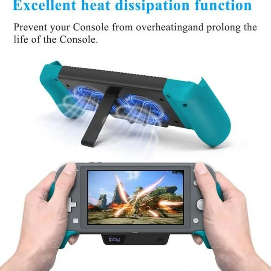 جديد مناسب لمقبض شحن التبريد المضيف نينتندو سويتش لايت NS مقبض حزمة بطارية خارجي 5600 قابل للتمدد مع حامل