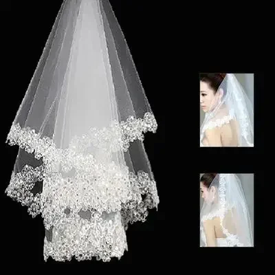 Small Sequins Lace Plum Pattern Wedding Accessories Wedding Veil