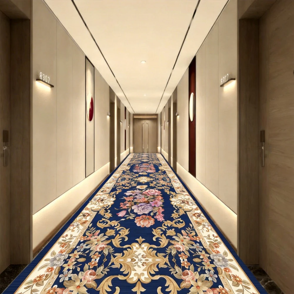 

Persian Style Living Room Hall Carpet Long Hallway Corridor Rugs Non-slip Stairs Decor Runner Rug Kitchen Mat Size Customized
