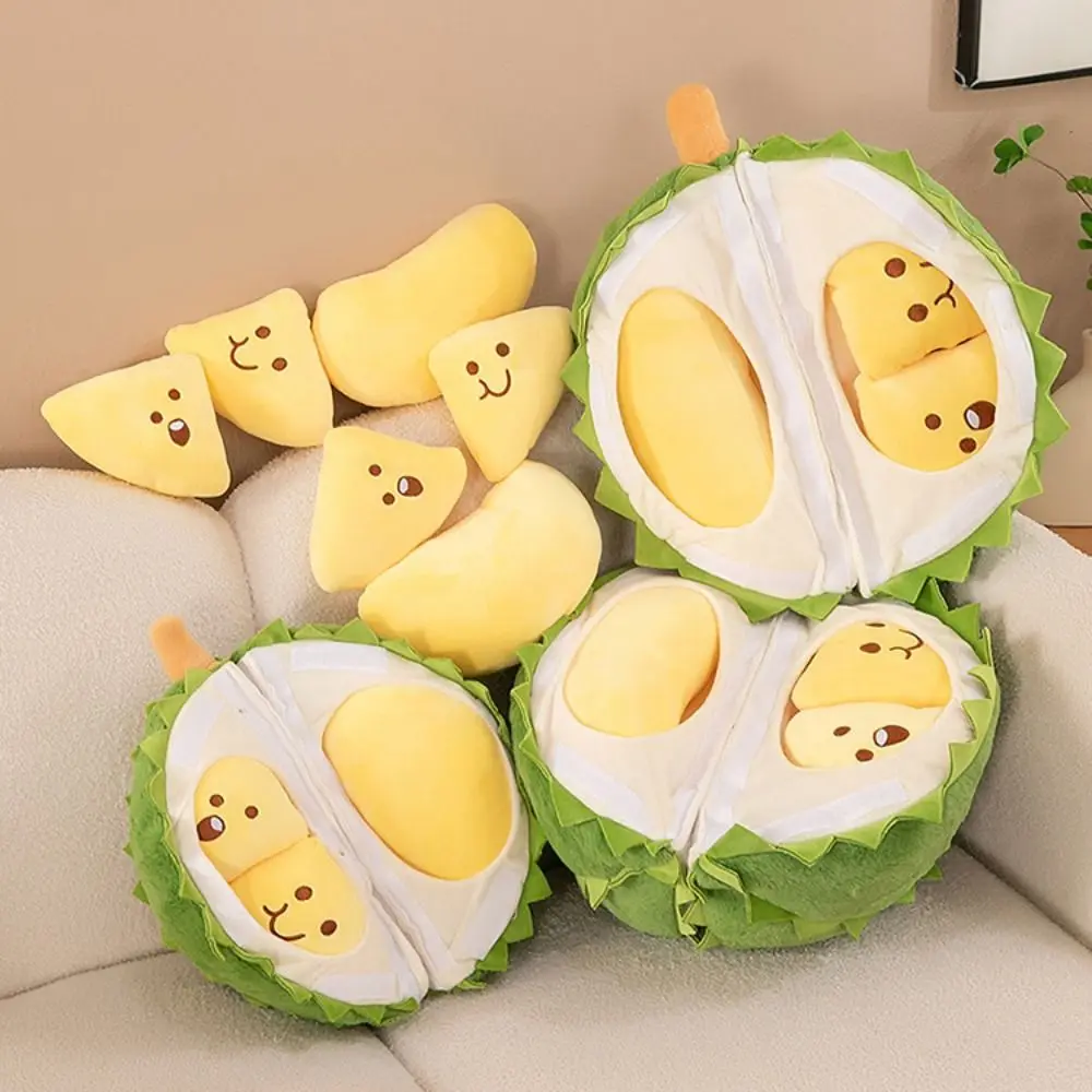 Creative Durian Fruit Shape Plush Toy 25cm Detachable Soft Decompression Toy New Stuffed Toy Body Pillow Gifts for Children