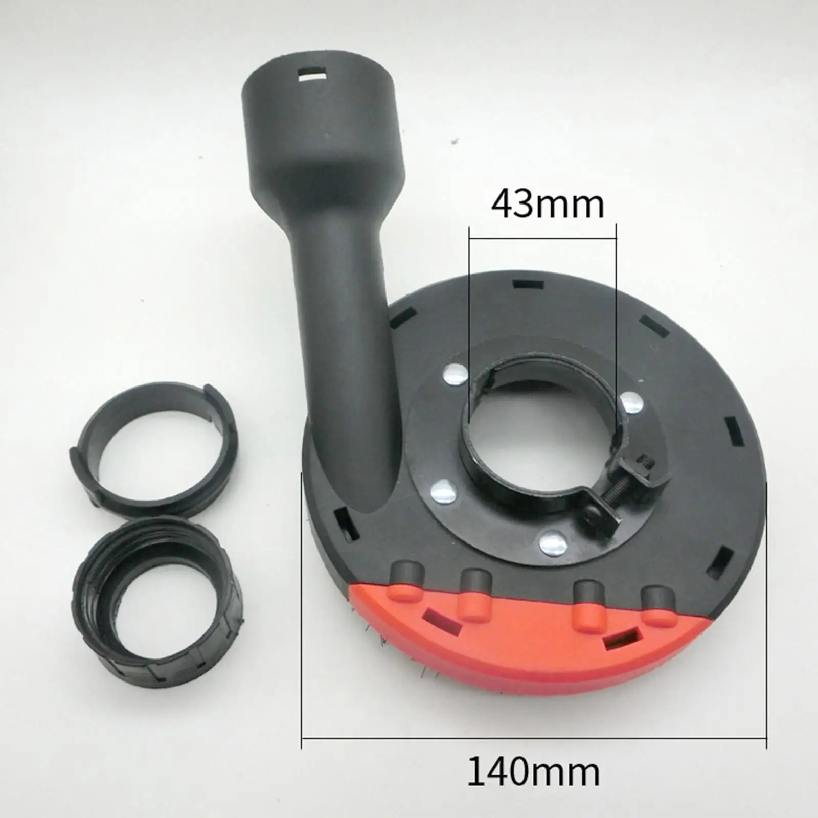 Dust Shroud 5.5in Protective Grinder Dust Cover Metal PP Vacuum Attachment Tool for Surface Grinding and Polishing