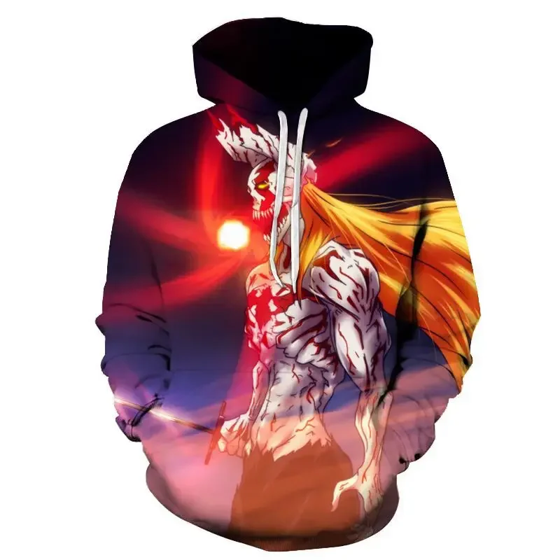 Men/Women Casual Streetwear Pullover Hip Hop Hoodie Unisex Fashion Tops Anime Style Hoodies Bleach 3D Printed Hooded Sweatshirt