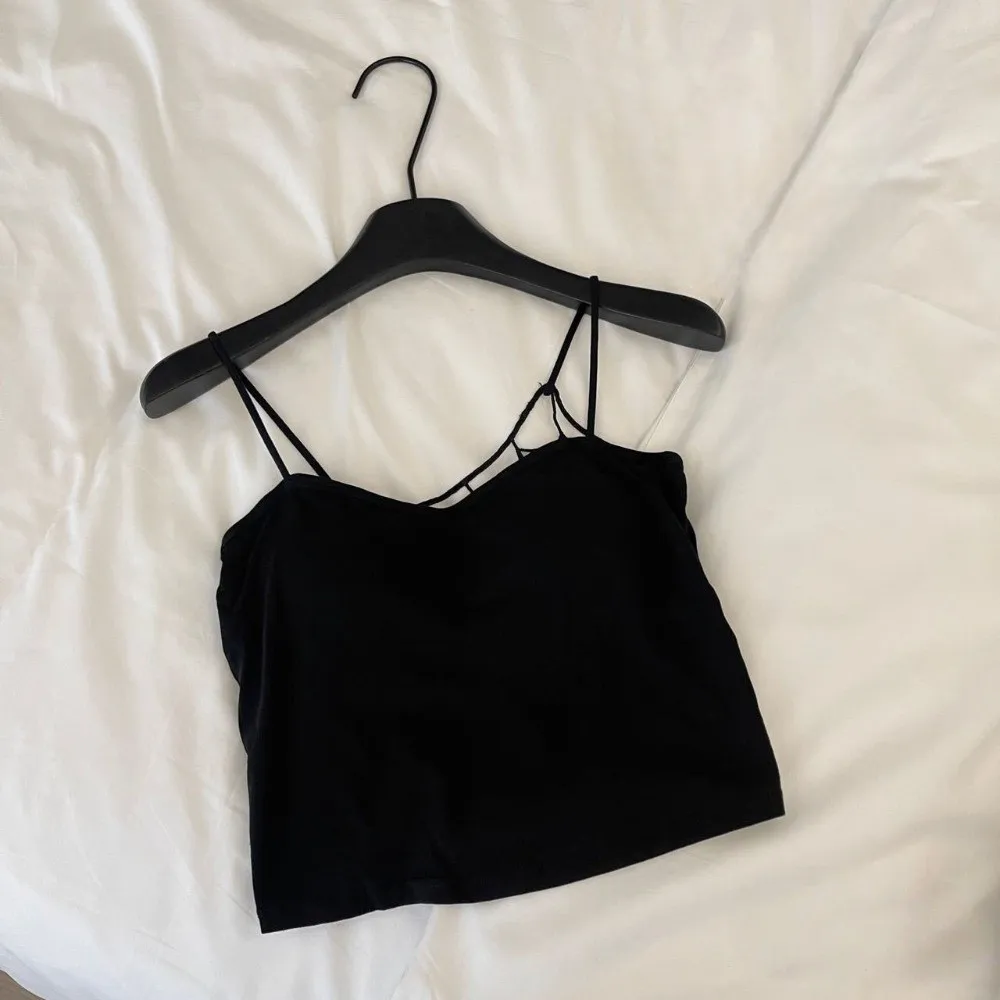 Fashion Cotton Spider Web Crop Top Backless Slim Fit Camisole Top Korean Style with Bra Pads Hollow-out Vest Tops Streetwear