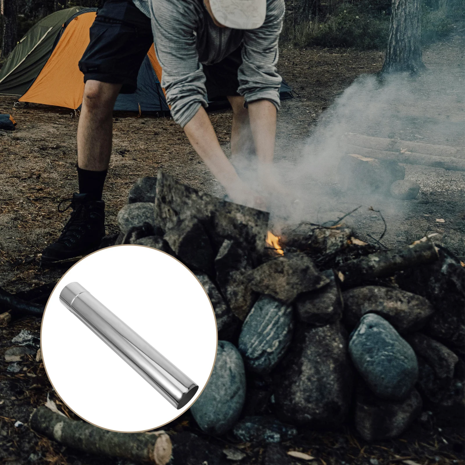 

Stainless Steel Stove Pipe Chimney Flue for Camping Tent Stove Wall Insulated Flexible Design Quick Setup Easy Install