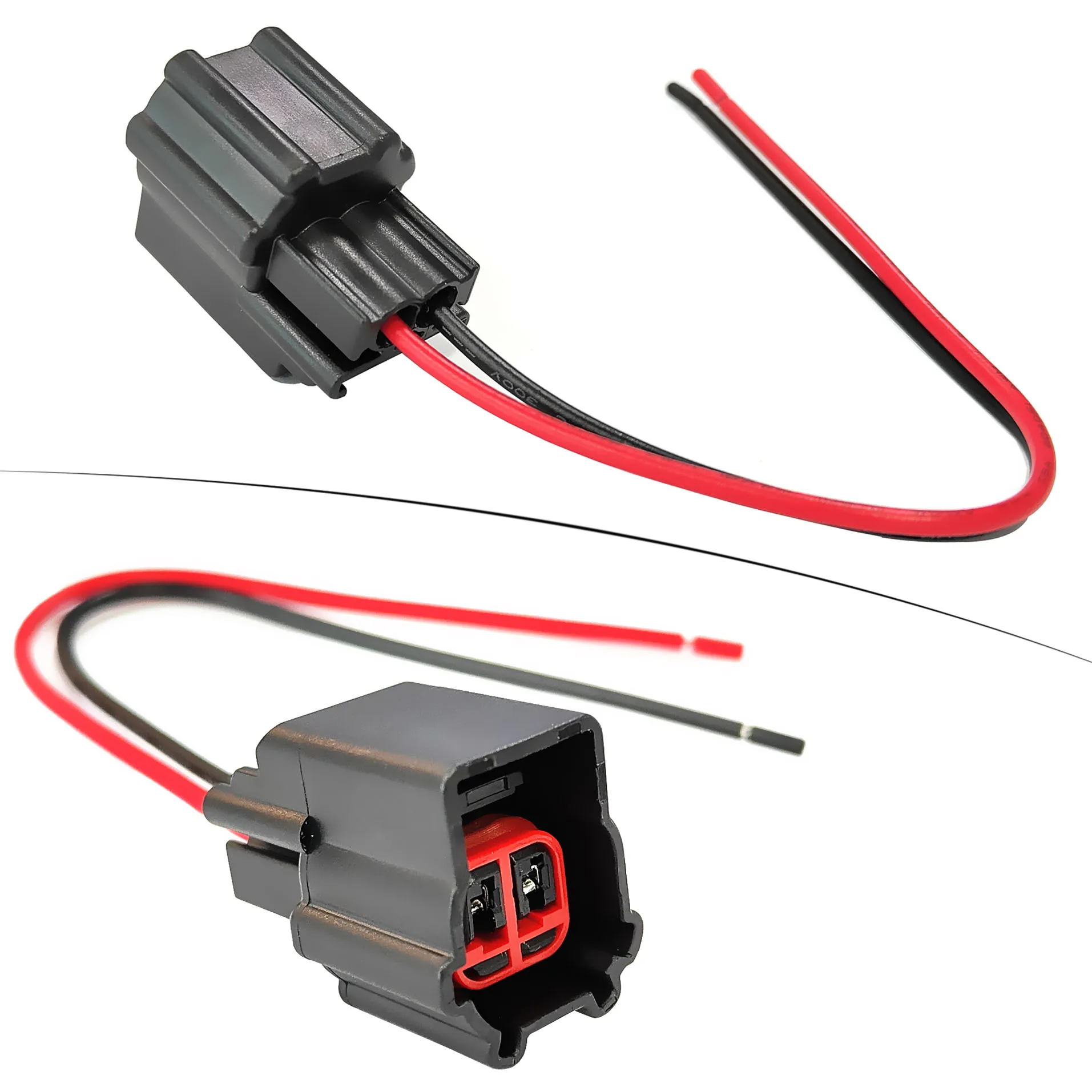 Pair Windscreen Washer Pump Connector Plug For Volvo C30 V50 V70 XC60 XC70 XC90 S40 S80 S60 C70