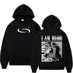 Playboi Carti I AM MUSIC 로고 후드, 아편 켄 카슨 나르시시스트 투어 안타고니스트 맨투맨, 남성 빈티지 힙합 스트리트 풀오버