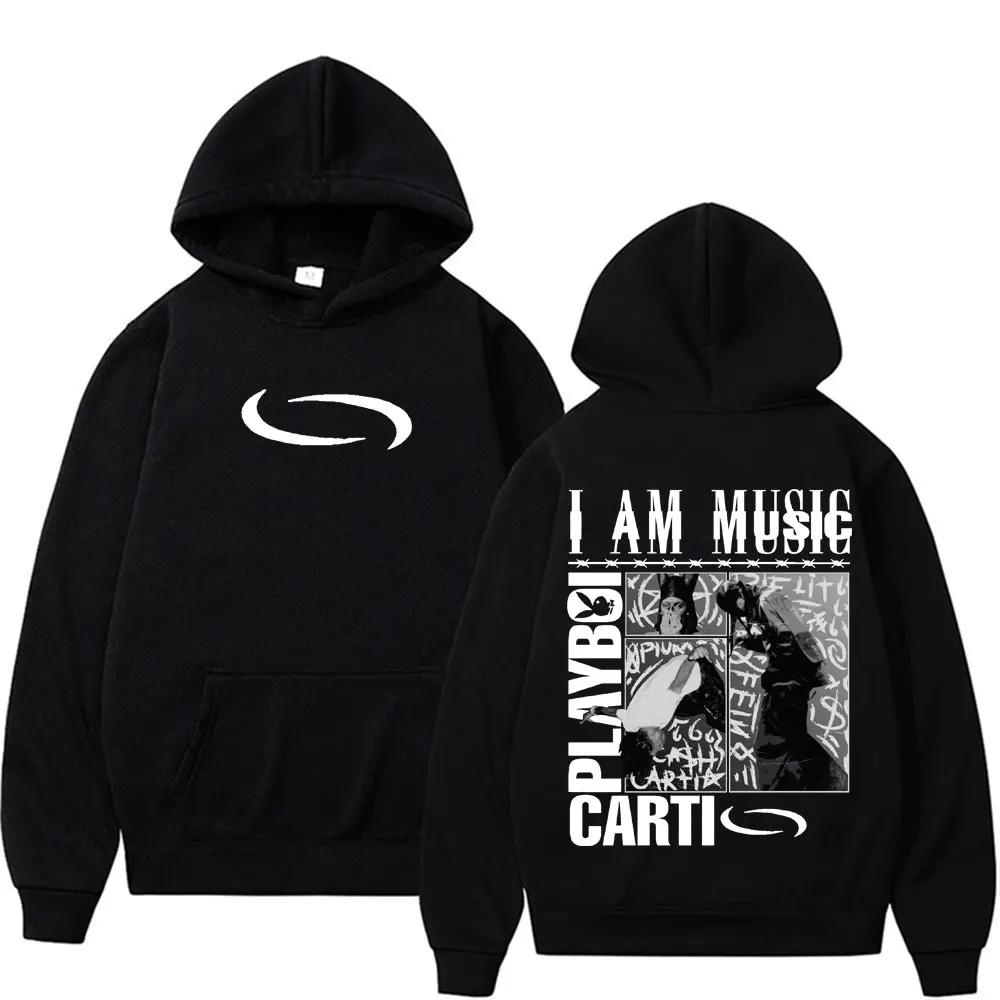 Playboi Carti I AM MUSIC Logo Hoodies Opium Ken Carson Narcissist Tour Antagonist Sweatshirt Men Vintage Hip Hop Street Pullover