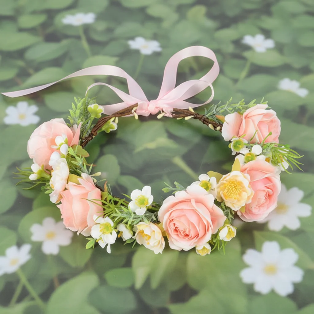 

Искусственная корона из роз для невесты, свадебный головной убор с регулируемым размером и мягким комфортным креплением