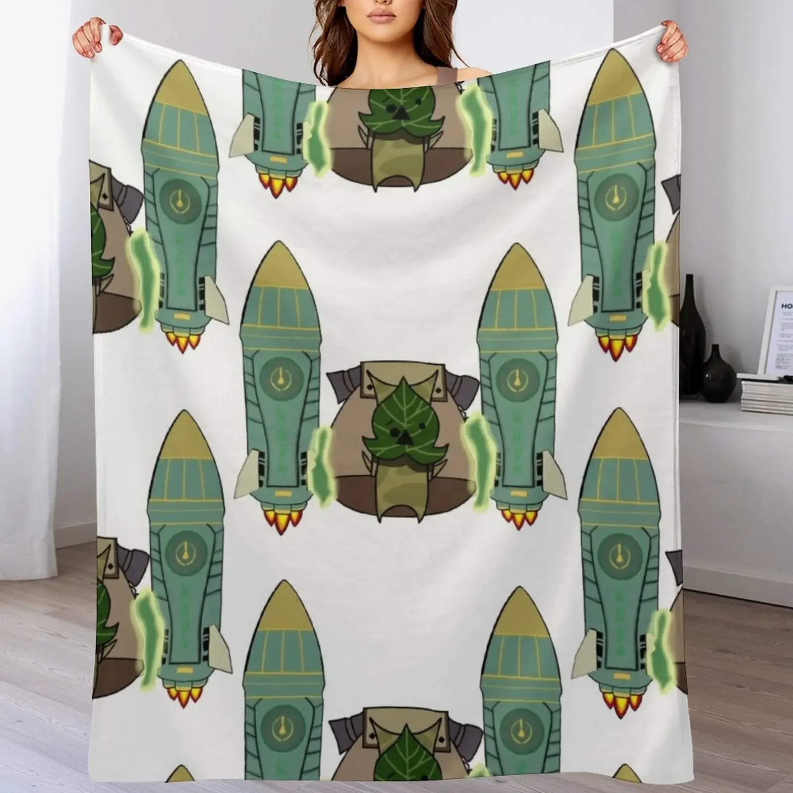 rocket korok totk botw Throw Blanket Bed linens Decorative Sofas Picnic Moving Blankets