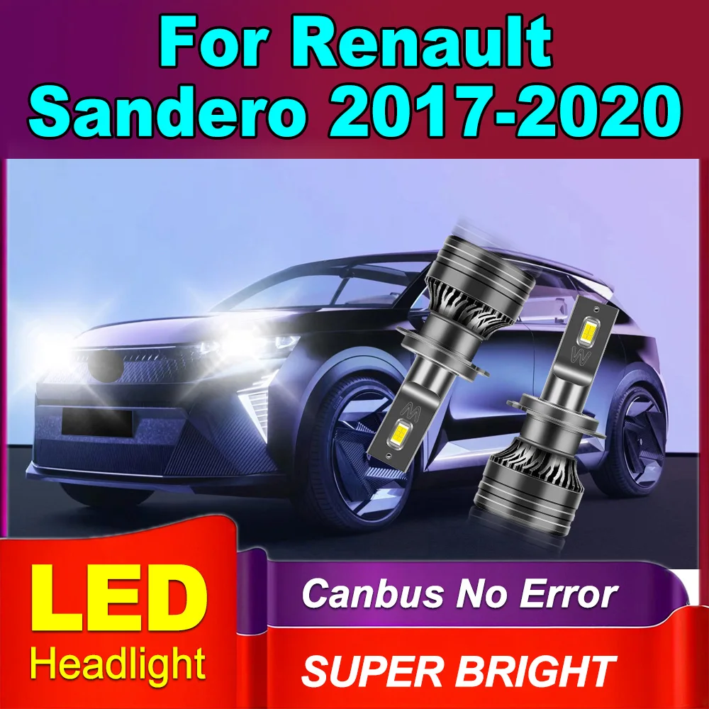 

2PCS H7 Car Headlight 20000LM LED Headlight 120W Canbus Error 6000K White LED Headlamp CSP Chips For Renault Sandero 2017-2020
