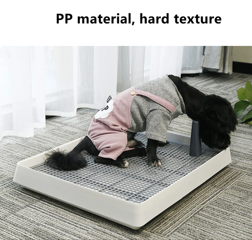 Portable Pet Toilet Indoor Training Dog Potty Pad Plastic Tray With Column Easy To Clean Small Dogs Cats Litter Box Pet Supplies