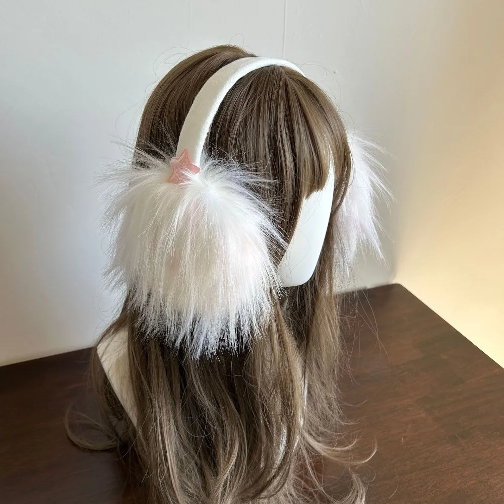 Fashion Portable Plush Earmuffs Soft Cold Protection Foldable Earflaps Fluffy Ear Wraps JK Accessories