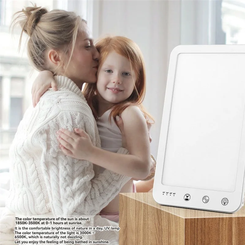 

ABUG-Light Therapy Lamp 10000 Lux Sun Lamp With 5 Adjustable Brightness Levels Touch Control SAD Light Therapy Lamp