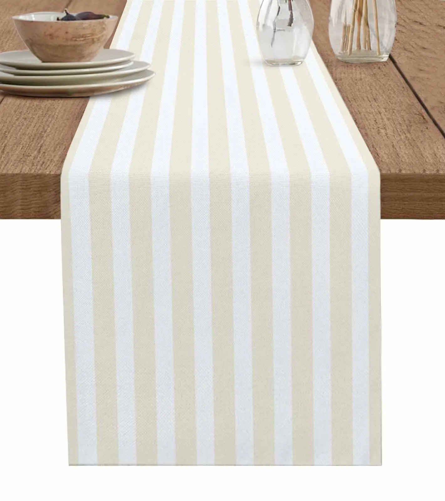 

Striped Cream Color Grain Table Runner Decoration Home Decor Dinner Table Decoration Table Decor