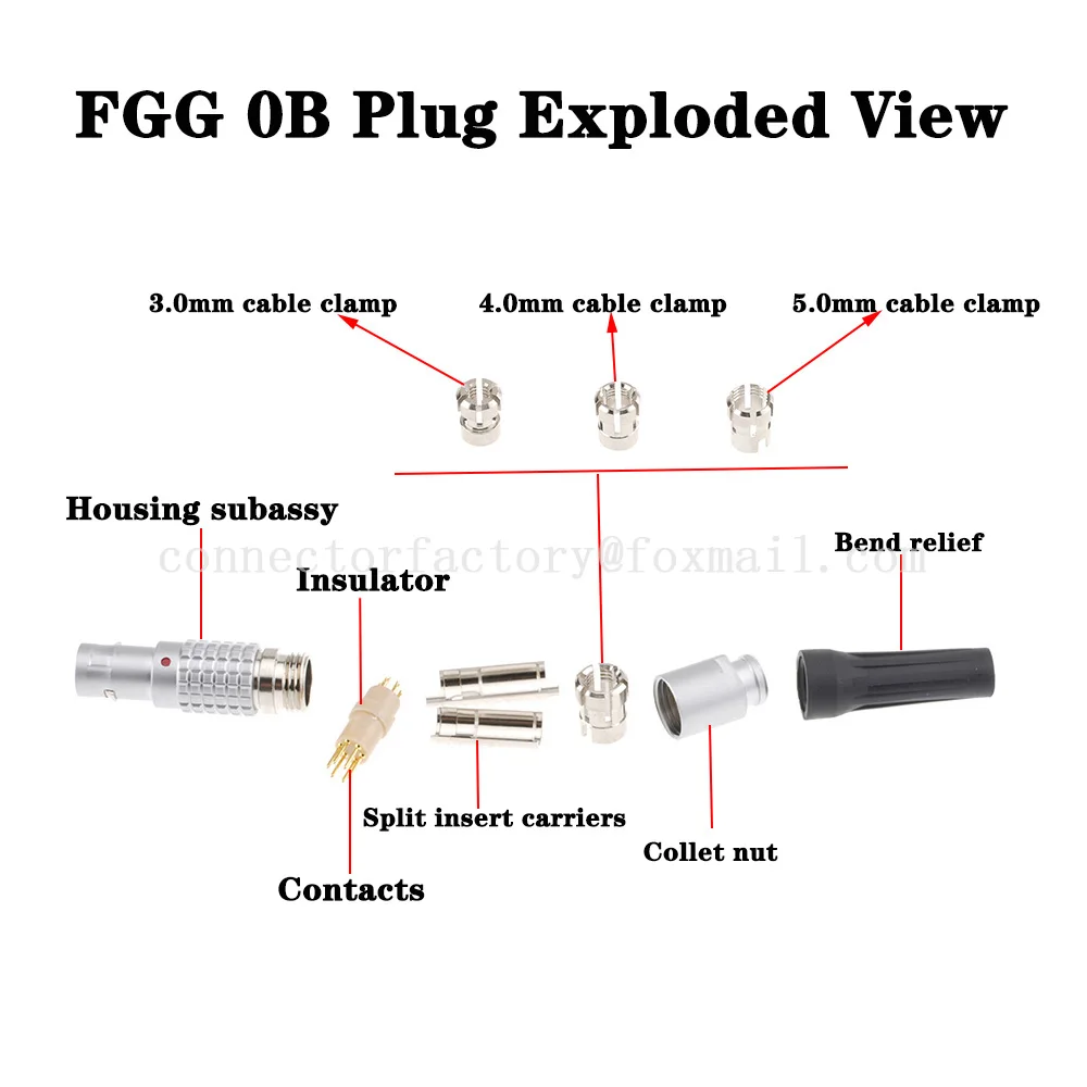 FGG 0B 2 3 4 5 6 7 9 Pin Male Plug Aviation Fast Connector for Sound Devices Arri Alexa Camera Timecode, Teradek Bond Bolt Pro - Image 5