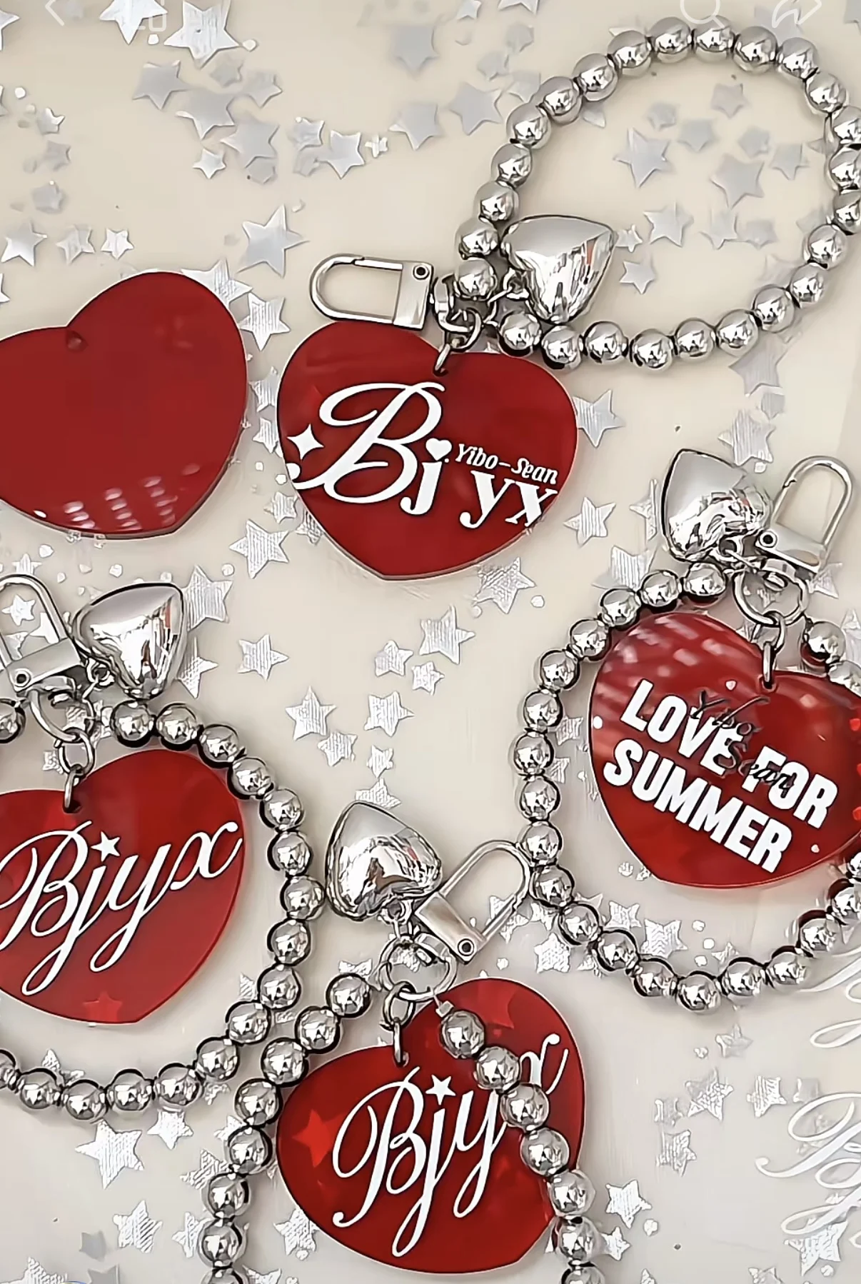 1 Piece Kawaii Heart-Shaped Acrylic Bag Pendant, Personalized Fashion Accessory, Keychain, Phone Charm