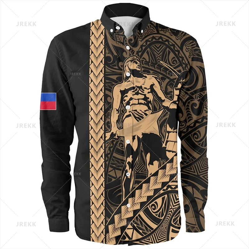 Small Size 3D Proud To Be Philippines Print Long Sleeve Shirts For Men Philippines Ethnic Patterns Graphic Shirts & Blouses Tops