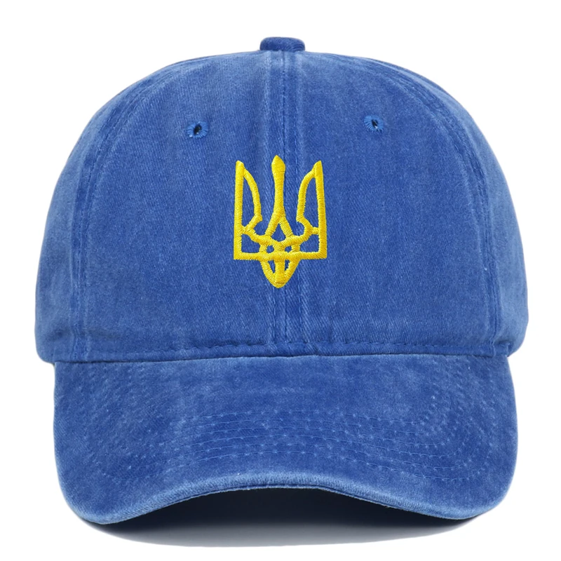 Embroidered Hat Retro Vintage Washed Cotton Denim Baseball Caps