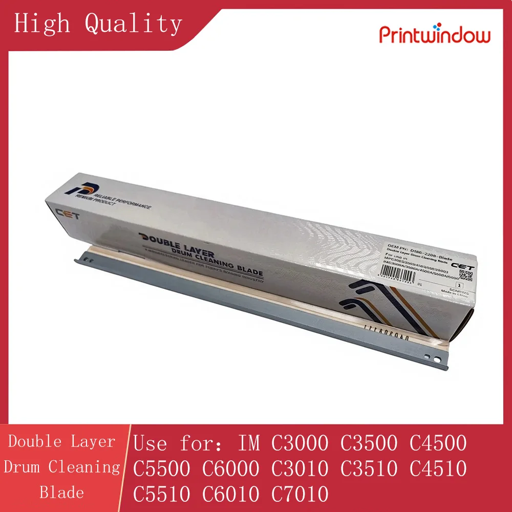 for CET Double Layer Drum Cleaning Blade for Ricoh IM C3000 C3500 C4500 C5500 C6000 C3010 C3510 C4510 C5510 C6010 C7010