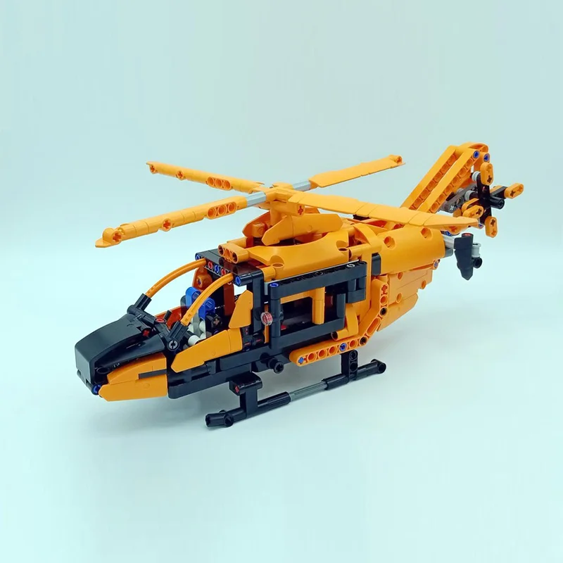 نموذج هليكوبتر عسكري MOC قوالب بناء معدات الحرب وحدات التكنولوجيا الهدايا عطلة تجميع ألعاب أطفال البدلة