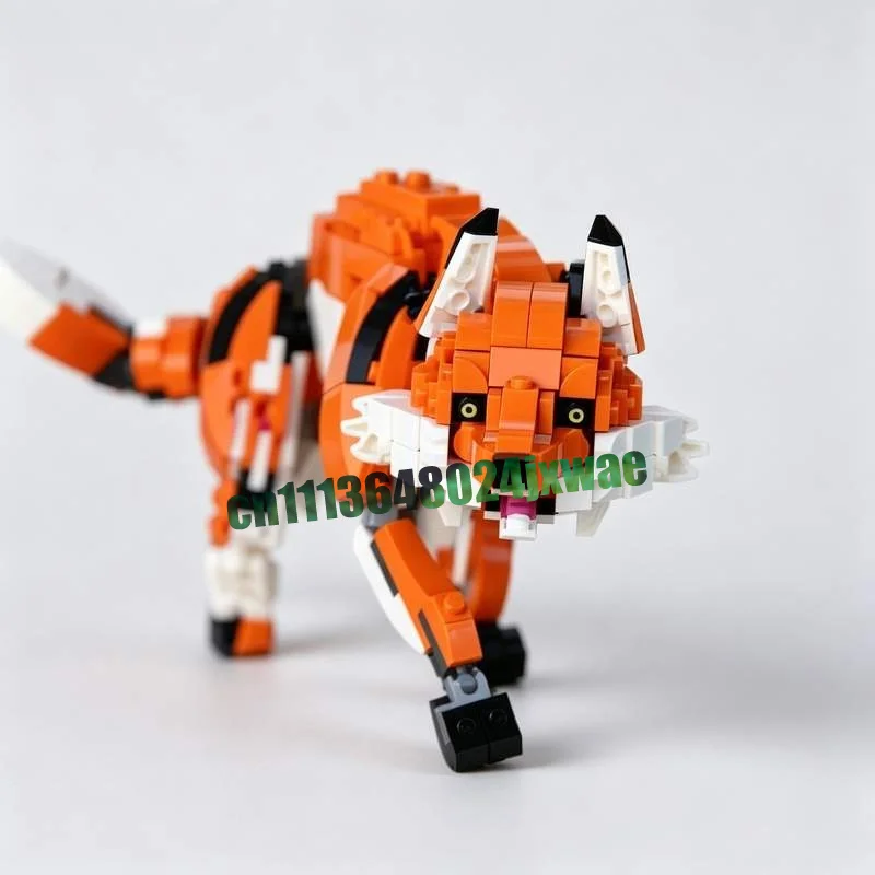 NEW 486PCS Red Fox MOC Building Blocks Animal Figure Model DIY Assembly Creative Puzzle Educational Toy Collectible Display Gift view 2