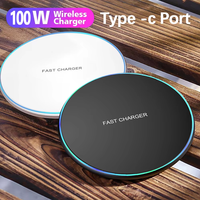 100W Wireless Charger USB C Pad Quick Charge QC 3.0 For iPhone 16 15 14 13 12 11 XR 8 Samsung S24 S23 S22 Fast Charging Station