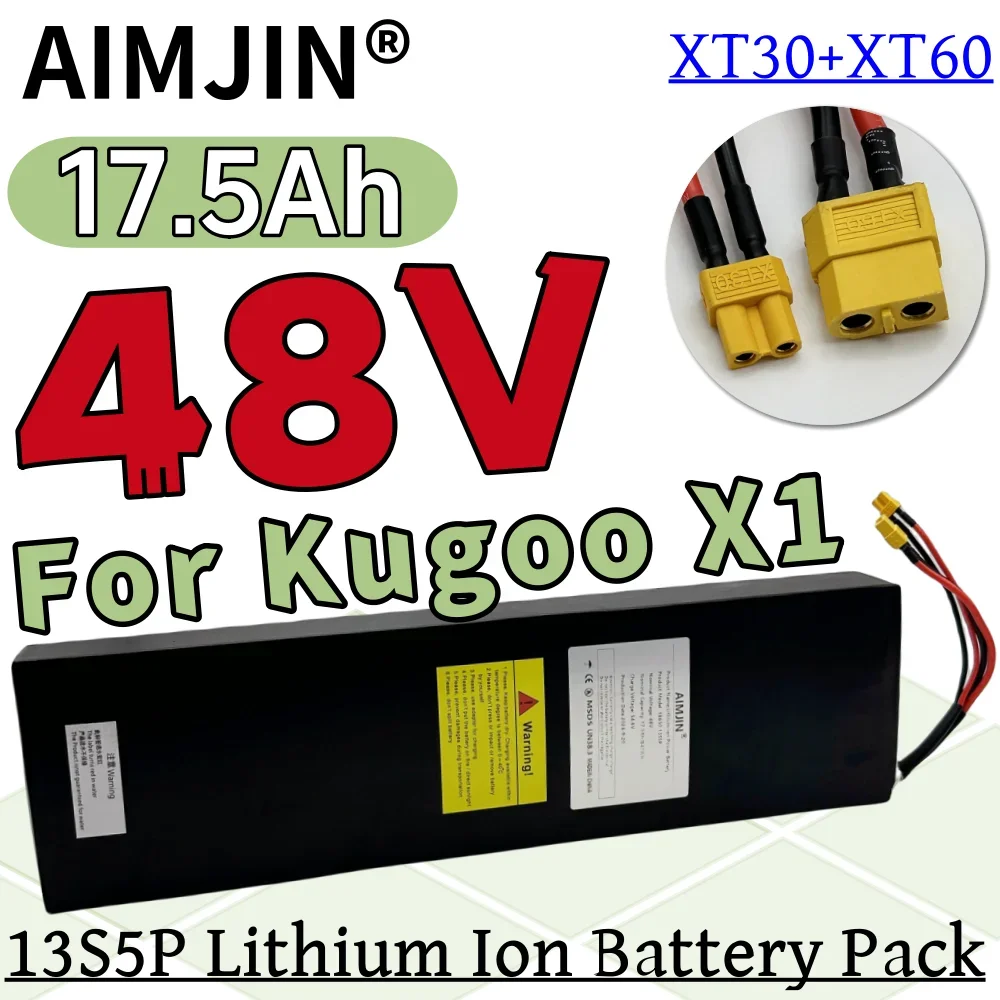 

48V 17500mAh Electric Scooter Specific Battery For Kugoo X1/X1Plus Scooter 18650 13S5P Lithium-ion Battery Pack Built in BMS