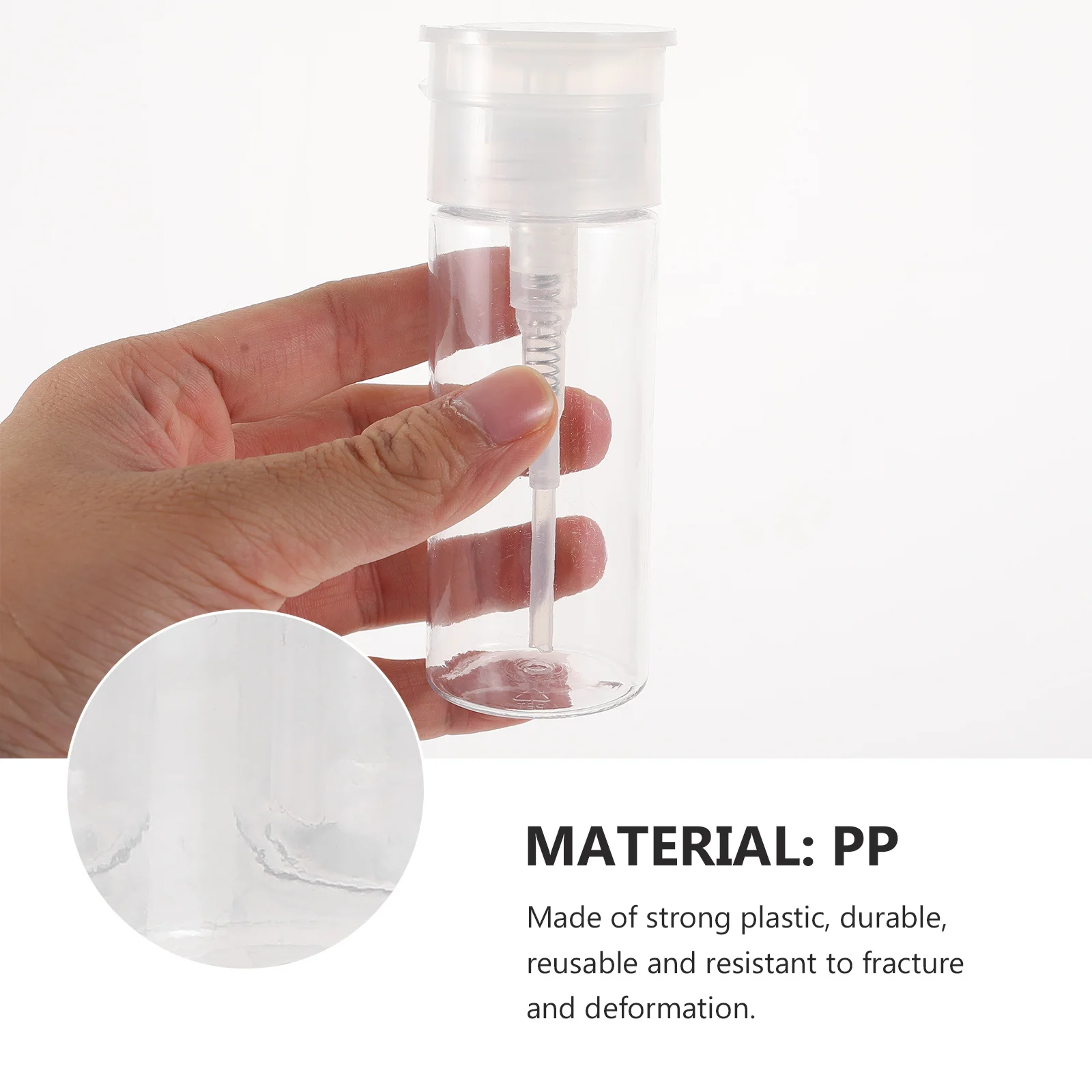 5 stücke Nagellack Entferner Flaschen Leere Pumpe Dispenser Tragbare Reise Container Nachfüllbare Flüssigkeit Flasche Maniküre Werkzeug Kunststoff